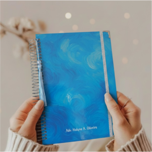 agenda capa dura azul