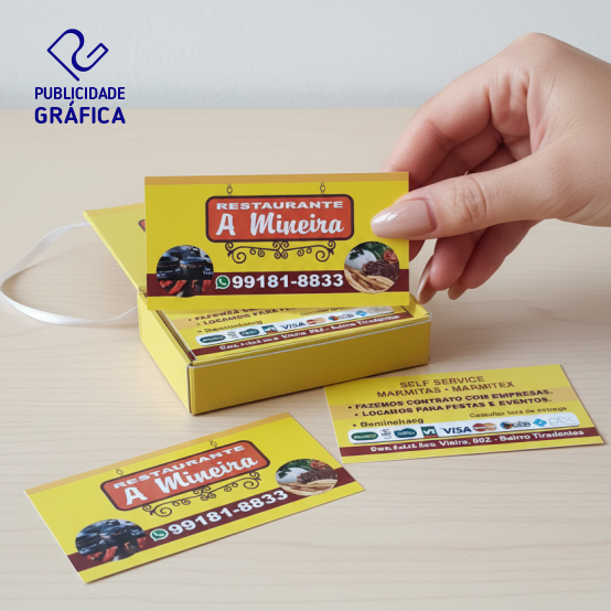 cartão de visita personalizado para restaurantes
