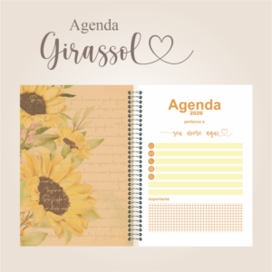 agenda personalizada girassol04