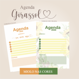 agenda personalizada girassol05