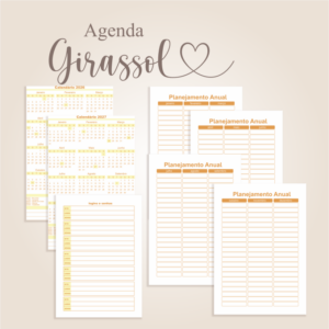 agenda personalizada girassol06